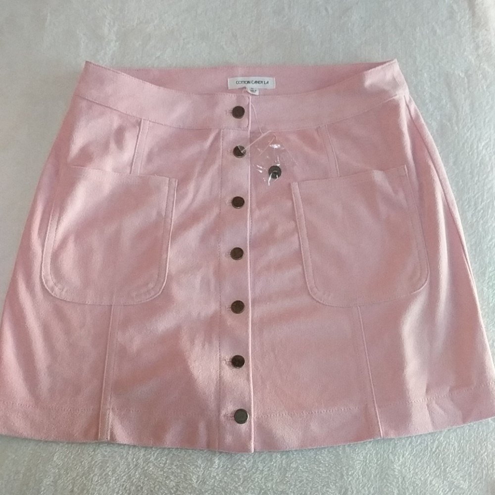 Cotton Candy LA suede-like mini skirt